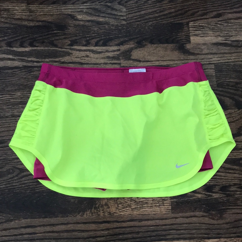 NIKE volt and magenta skort